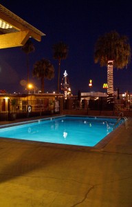 pool at night